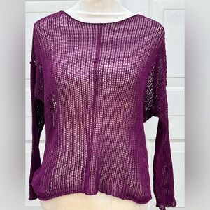 Women Eileen fisher maroon knit  top XS/TP